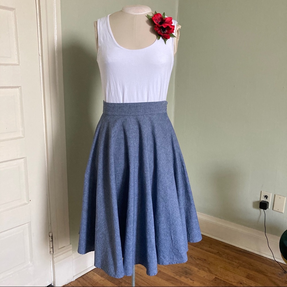 Trashy Diva Chambray Circle Skirt